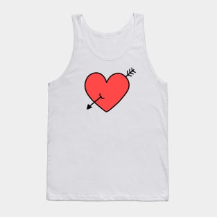 Love Heart With Arrow Tank Top